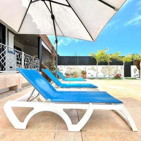 Wonderful With Private Pool, Wifi, Gym And Barbecue In South Tenerife * אדחה